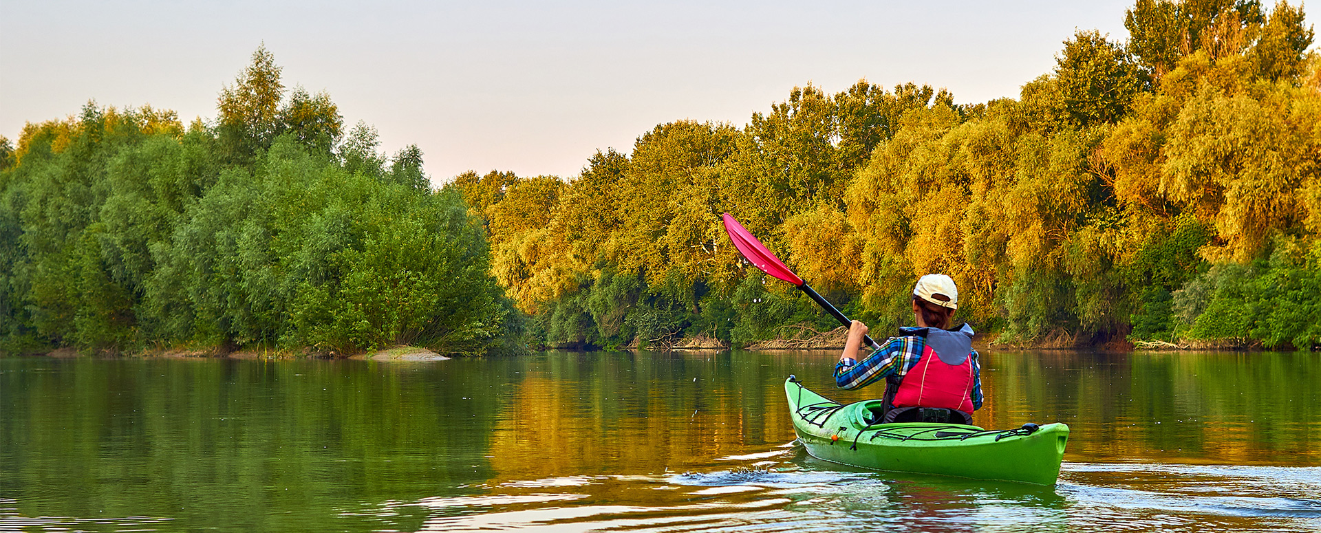 Kayakers enjoying a day out on the water.