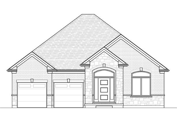 Exterior rendering of a Traditional Birch model at Meadowlily by Rembrandt Homes