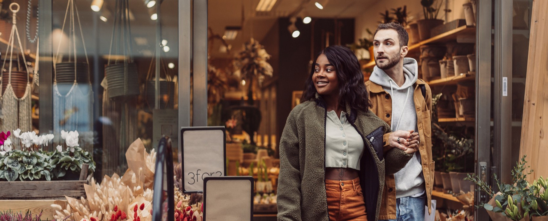 Aerial view of London with fall foliage.