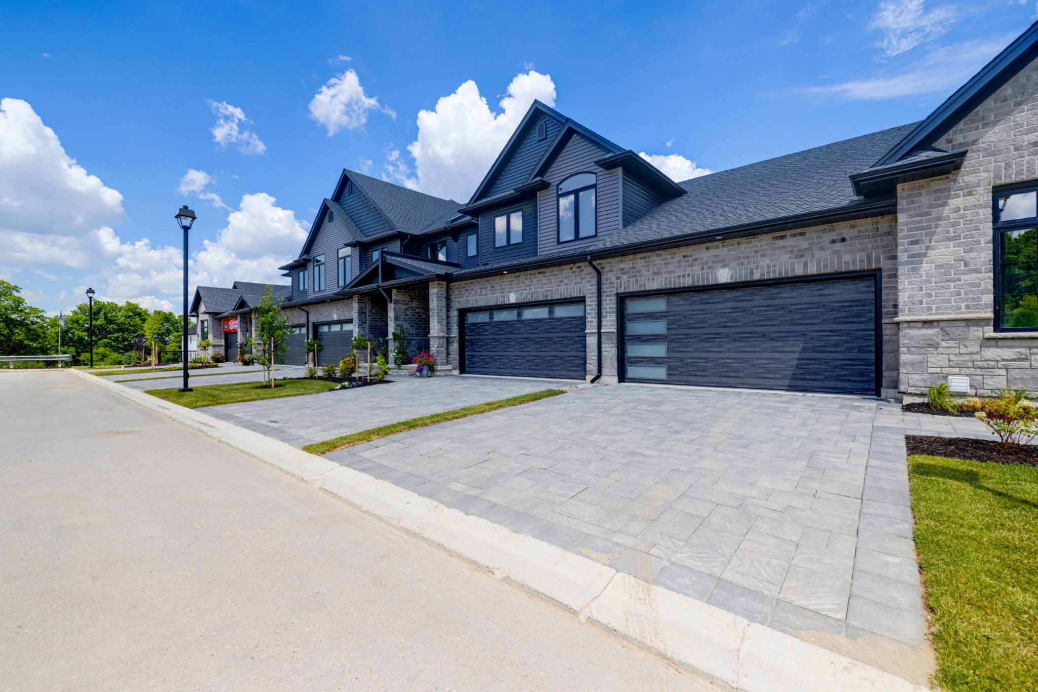Exterior view of Upper West townhomes.