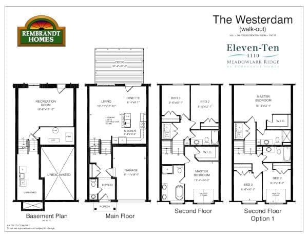 The Westerdam Walk Out - Floor Plan - Eleven Ten