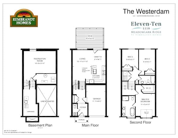 The Westerdam Walk Out - Floor Plan - Eleven Ten