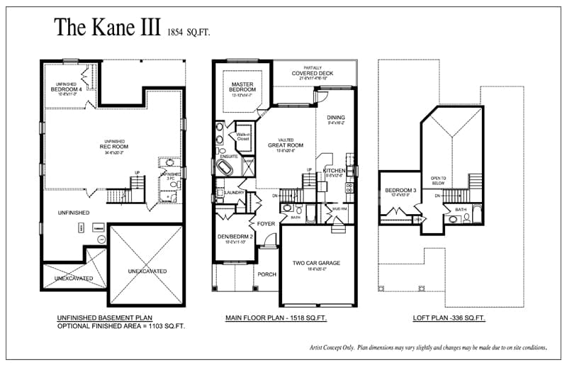 The Kane III - Floor Plan - Rembrandt Estates