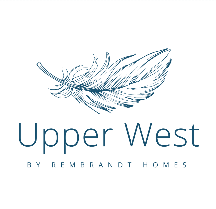 Upper West Coming Soon Logo Property Management transparent with white text logo